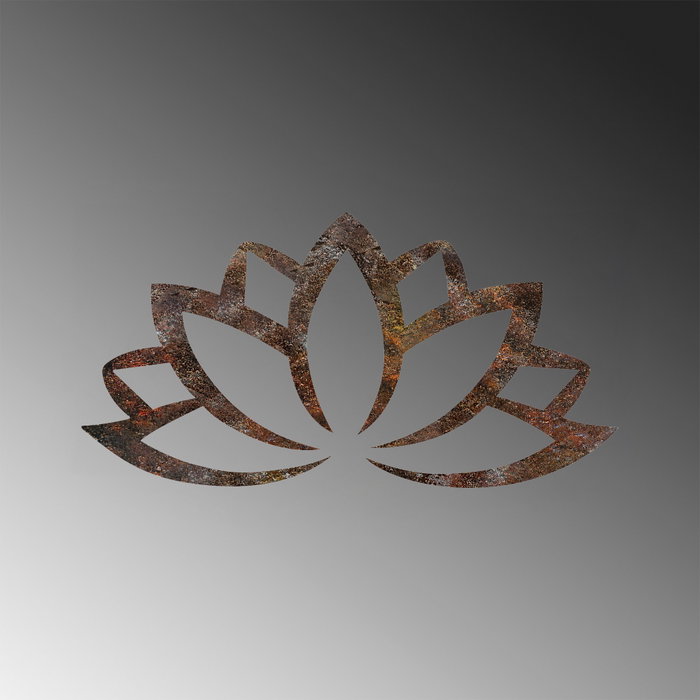 Wallity Rusty Lotus Escultura de Pared